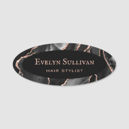 Para Nombres Etiqueta de nombre de la agencia de oro del Rosa n