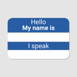 Para Nombres Etiqueta de nombre de lenguaje de borrado seco