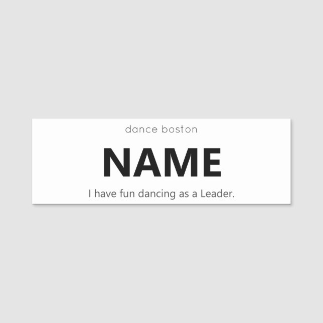 Para Nombres Etiqueta de nombre de líder de WCS (Anverso)