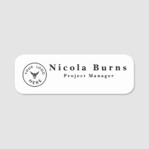 Etiqueta de nombre de logotipo personalizado | Emp