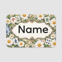 Etiqueta de nombre de Mahjong