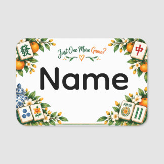 Para Nombres Etiqueta de nombre de Mahjong