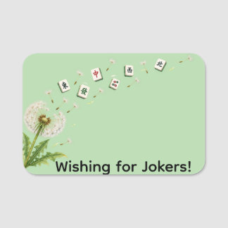 Para Nombres Etiqueta de nombre de Mahjong