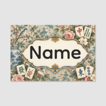 Etiqueta de nombre de Mahjong