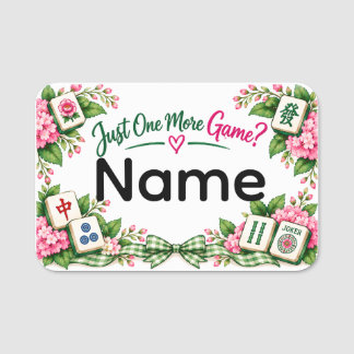 Para Nombres Etiqueta de nombre de Mahjong