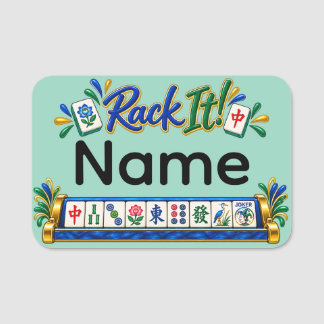 Para Nombres Etiqueta de nombre de Mahjong