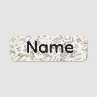 Para Nombres Etiqueta de nombre de Mahjong