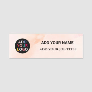 Para Nombres Etiqueta de nombre de negocio de mármol rosa Logo