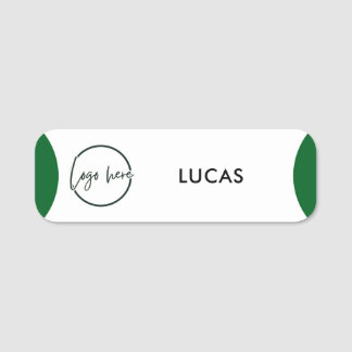 Para Nombres Etiqueta de nombre de personal básico de logotipo 