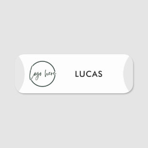 Para Nombres Etiqueta de nombre de personal básico de logotipo