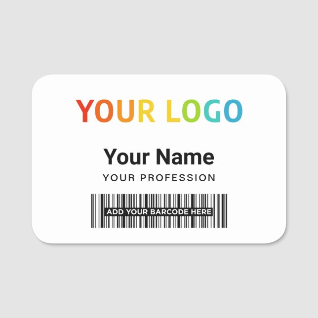 Para Nombres Etiqueta de nombre de pin de empleado o escáner de (Anverso)