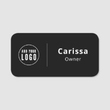 Etiqueta de nombre de pin de seguridad o logotipo 