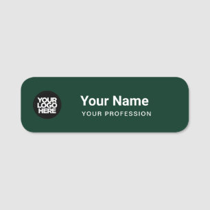 Para Nombres Etiqueta de nombre de pin verde oscuro o magnético