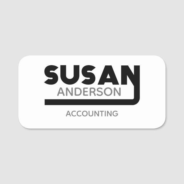 Para Nombres Etiqueta de nombre de Susan (Anverso)