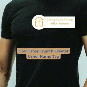 Para Nombres Etiqueta de nombre de usuario de Greeter Cross Chu