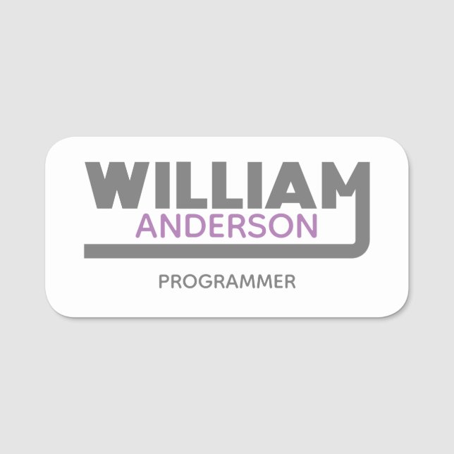 Para Nombres Etiqueta de nombre de William (Anverso)