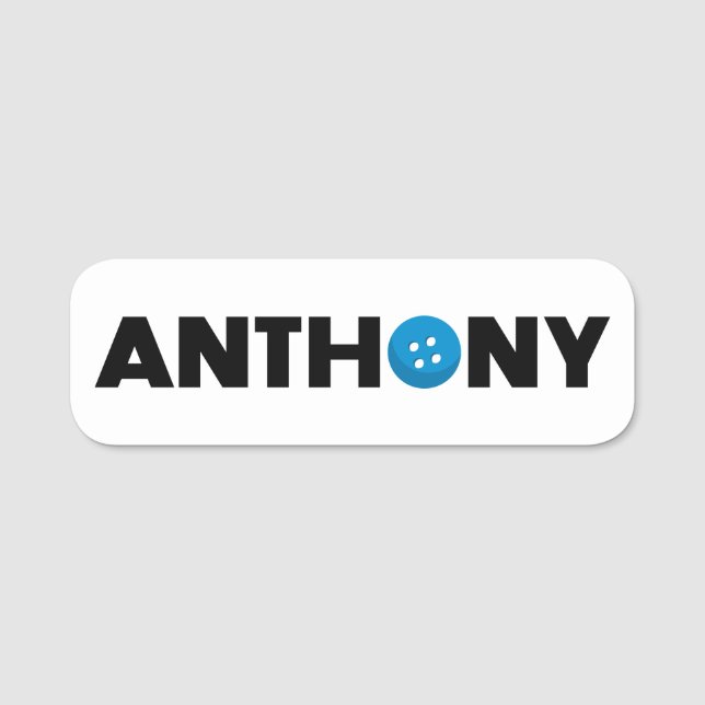 Para Nombres Etiqueta de nombre del botón Anthony (Anverso)