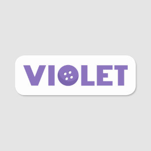 Para Nombres Etiqueta de nombre del botón Violet