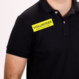Para Nombres Etiqueta de nombre del distintivo del voluntario a