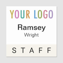 Etiqueta de Nombre del Personal Logotipo Empresari