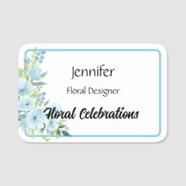 Para Nombres Etiqueta de nombre Flores azules Florismo Personal