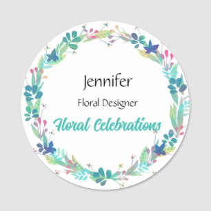 Para Nombres Etiqueta de nombre Florist Personalizado de texto