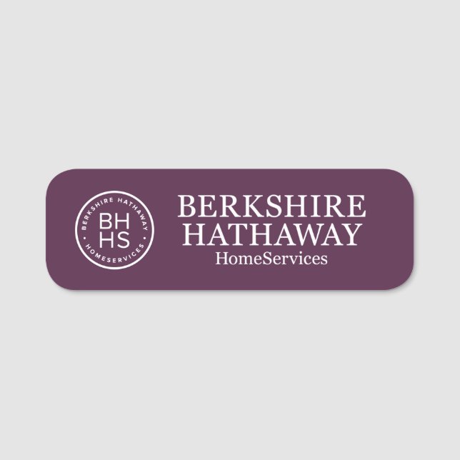 Para Nombres Etiqueta de nombre Hathaway de Berkshire (Anverso)