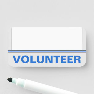 Para Nombres Etiqueta de nombre humilde, básica "VOLUNTEER"