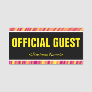 Para Nombres Etiqueta de nombre "INVITADO OFICIAL" de moda