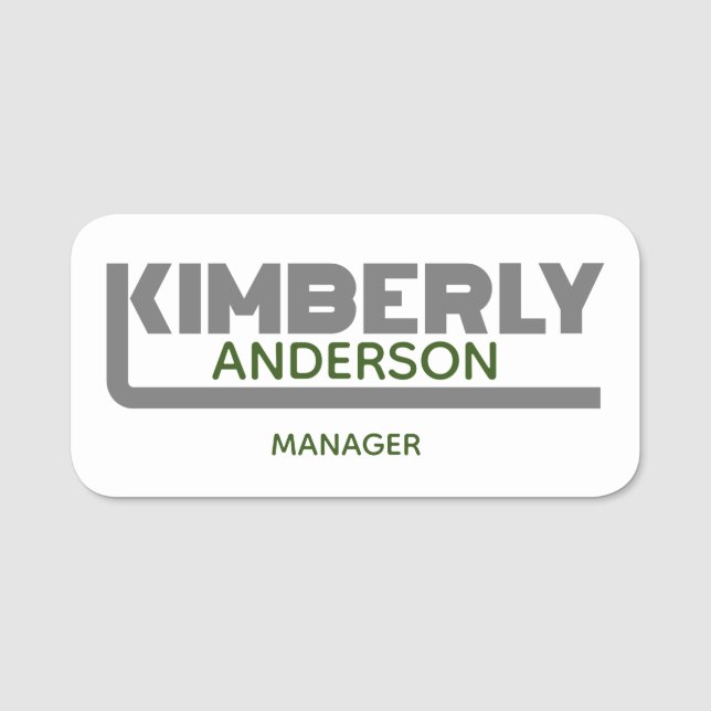Para Nombres Etiqueta de nombre Kimberly (Anverso)