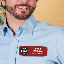 Para Nombres Etiqueta de nombre magnético con logotipo de perso