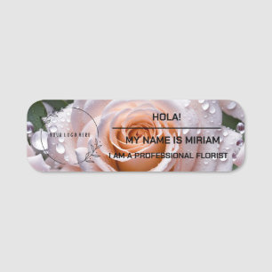 Para Nombres Etiqueta de nombre menos formal de florista. fondo