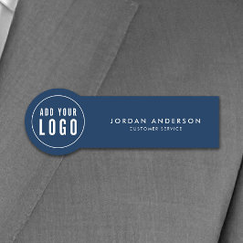 Para Nombres Etiqueta de nombre moderna simple con logotipo edi