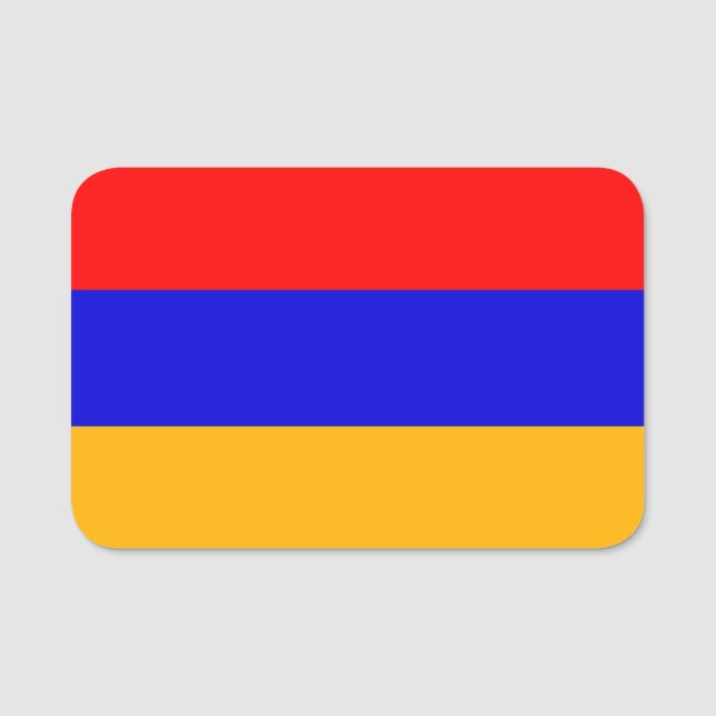 Para Nombres Etiqueta de nombre patriótico con bandera de Armen (Anverso)