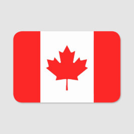 Para Nombres Etiqueta de nombre patriótico con bandera de Canad