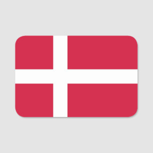 Para Nombres Etiqueta de nombre patriótico con bandera de Dinam