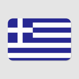 Para Nombres Etiqueta de nombre patriótico con bandera de Greci