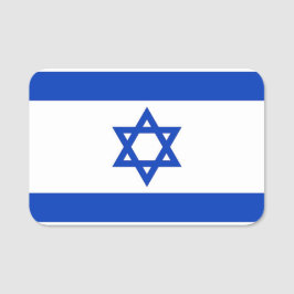 Para Nombres Etiqueta de nombre patriótico con bandera de Israe