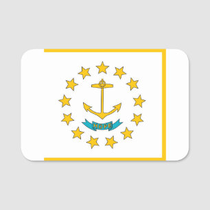 Para Nombres Etiqueta de nombre patriótico con bandera de la is