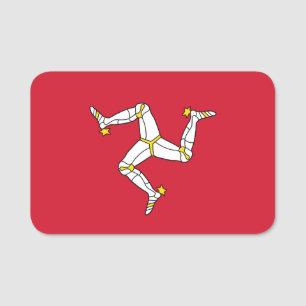 Para Nombres Etiqueta de nombre patriótico con bandera de la Is