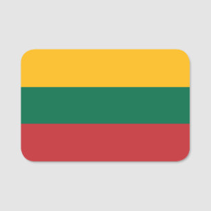 Para Nombres Etiqueta de nombre patriótico con bandera de Litua