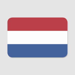 Para Nombres Etiqueta de nombre patriótico con bandera de los P