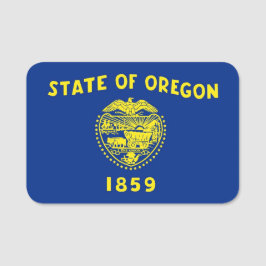 Para Nombres Etiqueta de nombre patriótico con bandera de Oregó