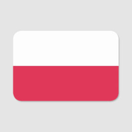 Para Nombres Etiqueta de nombre patriótico con bandera de Polon