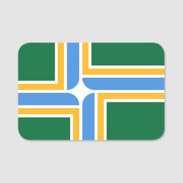 Para Nombres Etiqueta de nombre patriótico con bandera de Portl