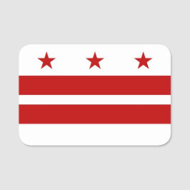 Para Nombres Etiqueta de nombre patriótico con bandera de Washi