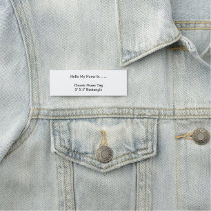 Para Nombres Etiqueta de nombre personalizada 3x1 estilo simple
