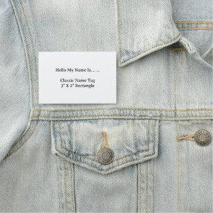 Para Nombres Etiqueta de nombre personalizada 3x2 estilo simple