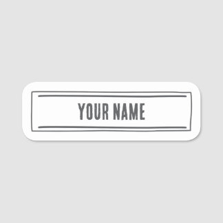 Para Nombres Etiqueta de nombre personalizada – Dibujada a mano