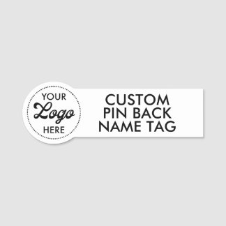 Para Nombres Etiqueta de nombre personalizada LOGO 3.75" x 1.25